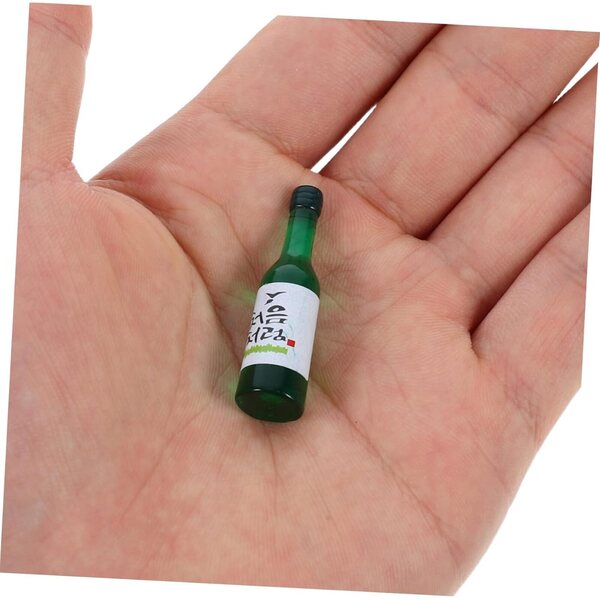 15 koreanische Mini-Soju-Weinflaschen, dekorative Miniatur für Zuhause und zum Basteln
