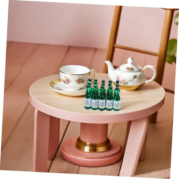15 koreanische Mini-Soju-Weinflaschen, dekorative Miniatur für Zuhause und zum Basteln