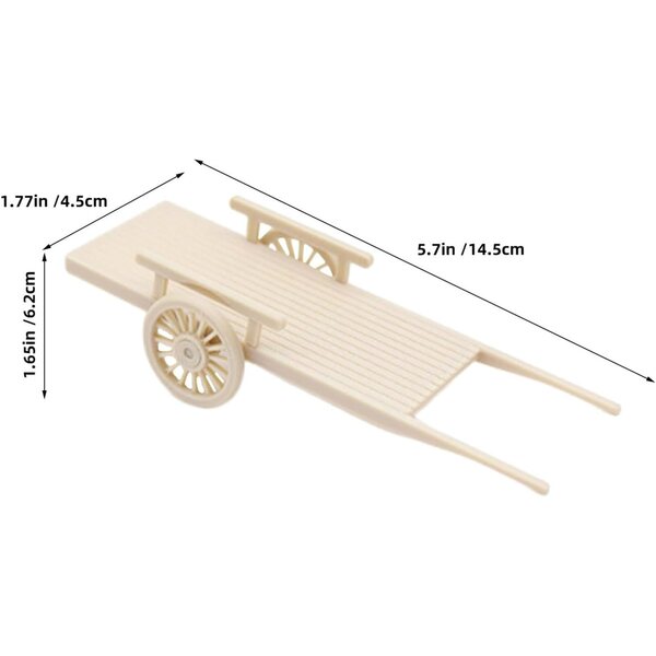DECHOUS Mini Attrezzi da Giardino e Camion Ribaltabile per Casa delle Bambole Beige