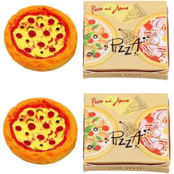 Miniatur-Pizza-Set 1:12 – 2 Teile aus Kunstharz für Puppenhäuser und Dekorationen