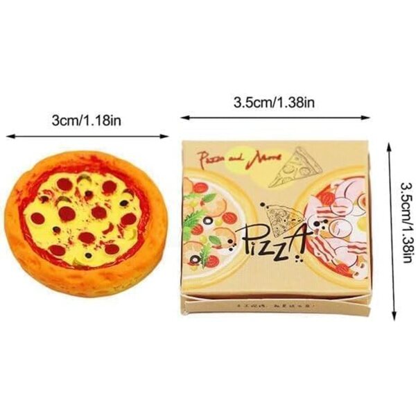 Miniatur-Pizza-Set 1:12 – 2 Teile aus Kunstharz für Puppenhäuser und Dekorationen
