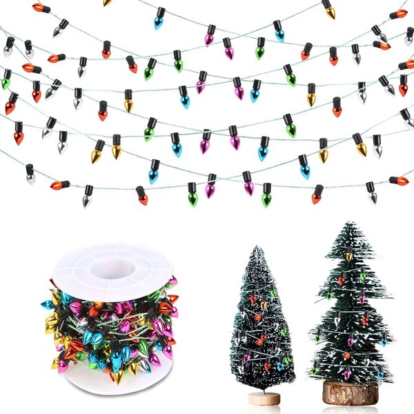 Catena di Luci Natalizie Miniatura 5m per Casa delle Bambole 1:12 Decorazioni Fai-da-Te