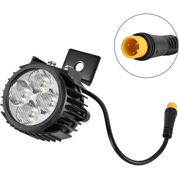 10-Zoll-LED-Scheinwerfer mit Hupe für Kukirin Elektroroller, RiToEasysports ABS-Frontlicht
