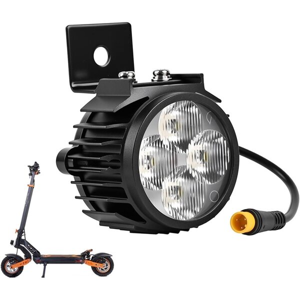 10-Zoll-LED-Scheinwerfer mit Hupe für Kukirin Elektroroller, RiToEasysports ABS-Frontlicht