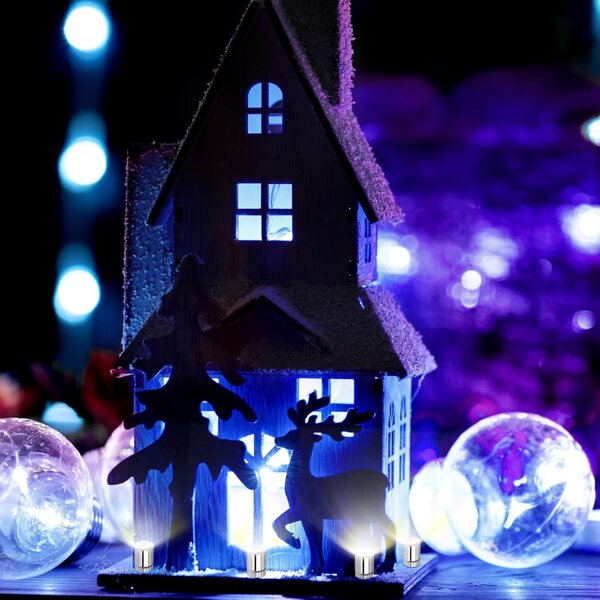 50 Mini Luci LED con 25 Batterie per Fai Da Te, Lanterne e Case Bambole - Bianco Freddo