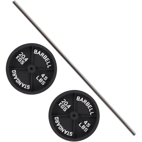 Mini bilanciere nero per casa delle bambole, modellino fitness realistico 1:12