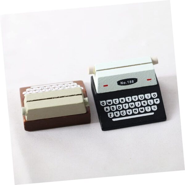 TOYANDONA Mini-Vintage-Schreibmaschine, Retro-Puppenhaus-Dekoration