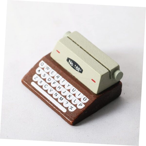 TOYANDONA Mini-Vintage-Schreibmaschine, Retro-Puppenhaus-Dekoration