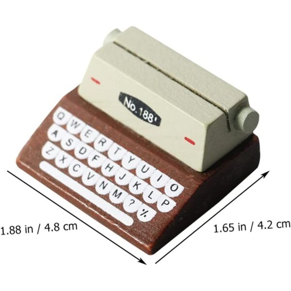 TOYANDONA Mini-Vintage-Schreibmaschine, Retro-Puppenhaus-Dekoration