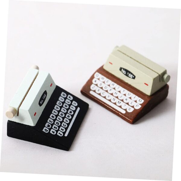 TOYANDONA Mini-Vintage-Schreibmaschine, Retro-Puppenhaus-Dekoration