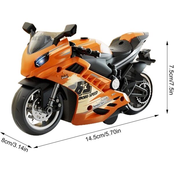 Generisches Mini-Motorrad mit Sound und Licht – sicheres Spielzeug mit realistischen Lichtern und Geräuschen