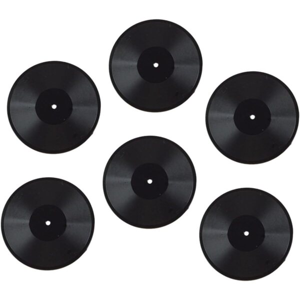 Mini Dischi Vinile Neri 6 Pezzi in Miniatura per Decorazioni Casa delle Bambole