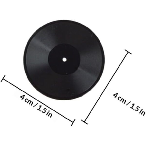 Schwarze Mini-Schallplatten, 6 Stück im Miniaturformat, für Puppenhausdekorationen