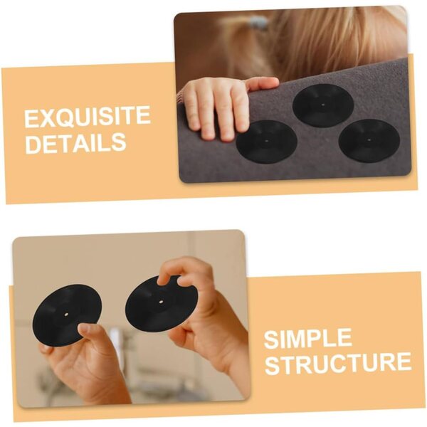 Schwarze Mini-Schallplatten, 6 Stück im Miniaturformat, für Puppenhausdekorationen