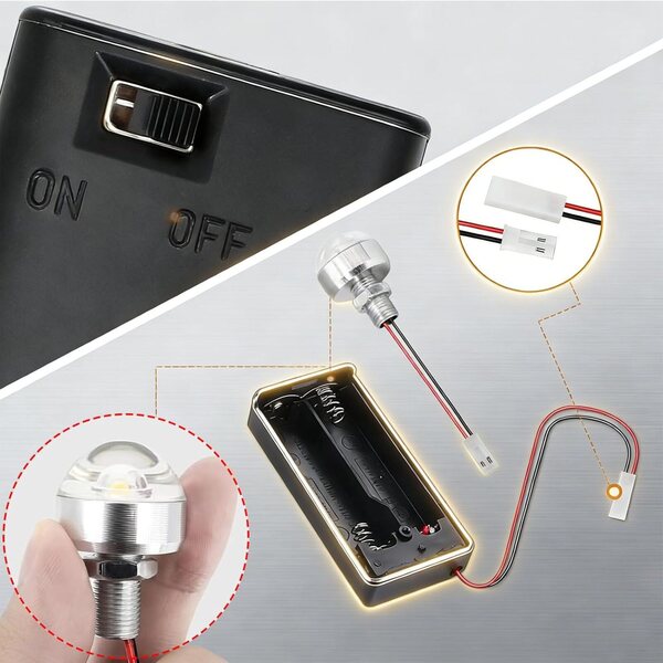 Mini Luci LED a Batteria per Case delle Bambole, Luce Calda 3000K, Facili da Usare