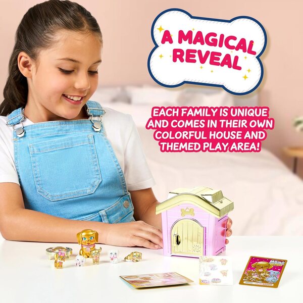 Little Live Pets Mama Surprise Families: Welpenspielset mit Überraschungen und interaktivem Haus