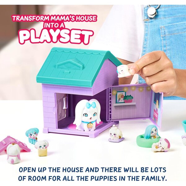 Little Live Pets Mama Surprise Families: Welpenspielset mit Überraschungen und interaktivem Haus
