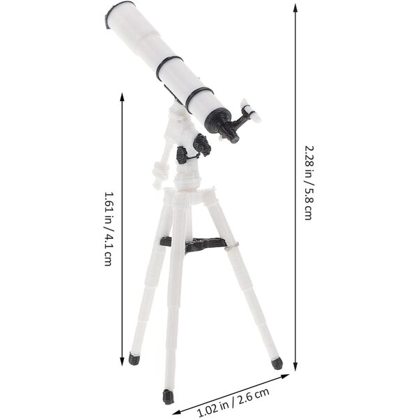 Telescopio Miniatura Scala 1:25 per Casa delle Bambole, Accessorio Decorativo Beige