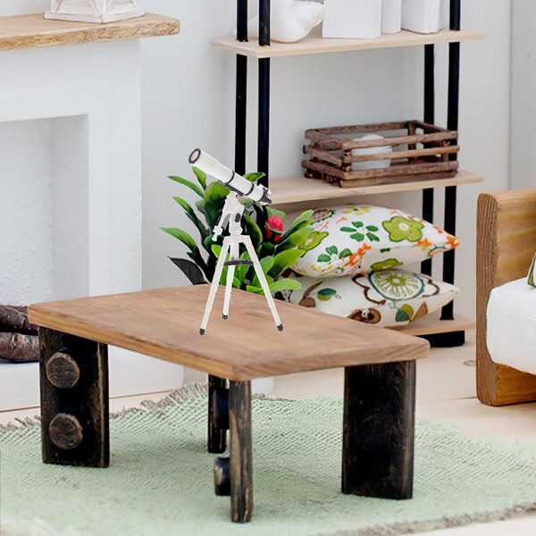 Telescopio Miniatura Scala 1:25 per Casa delle Bambole, Accessorio Decorativo Beige
