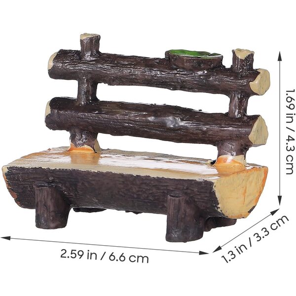 Toyvian Mini panca in resina colorata stile cartoni animati per giardini e case delle bambole