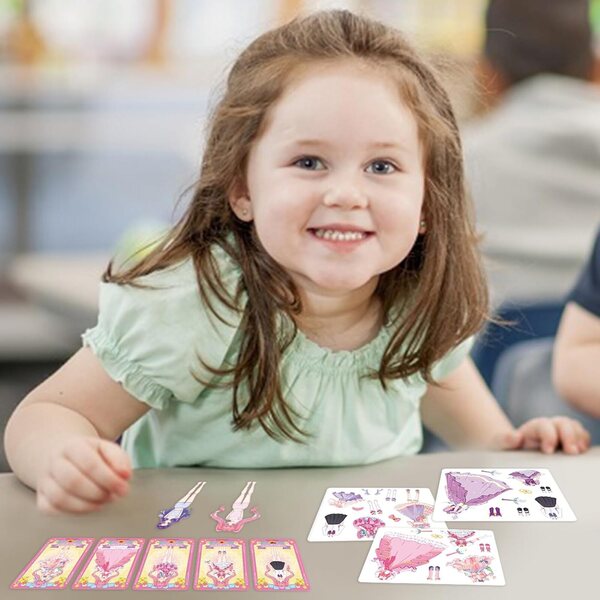 Magnetische Anziehpuppen für Mädchen – tragbares pädagogisches Spielset