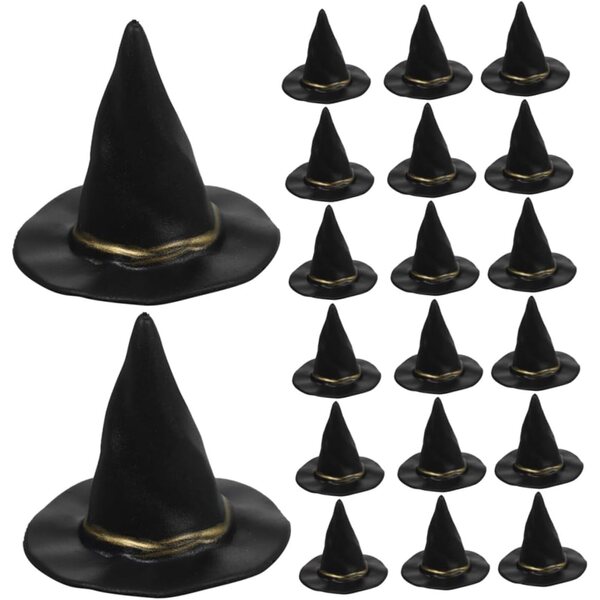 36 Mini Cappelli da Strega Neri per Decorazioni Halloween e Progetti Creativi