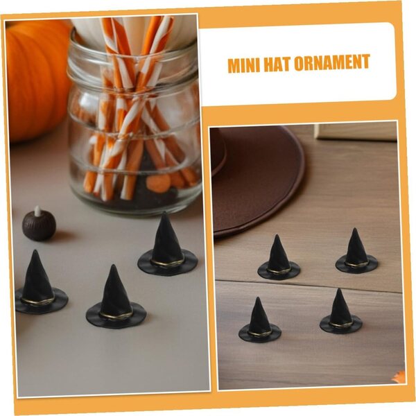 36 Mini Cappelli da Strega Neri per Decorazioni Halloween e Progetti Creativi