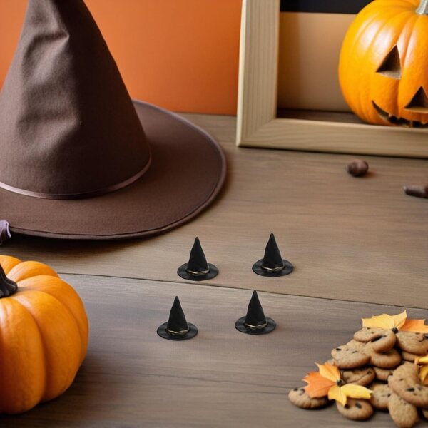 36 Mini Cappelli da Strega Neri per Decorazioni Halloween e Progetti Creativi