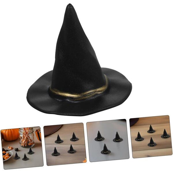 36 Mini Cappelli da Strega Neri per Decorazioni Halloween e Progetti Creativi