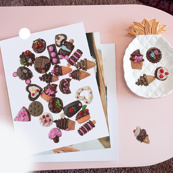 30 Pezzi Modelli Dessert Finti in Plastica Morbida per Decorazioni e Allestimenti