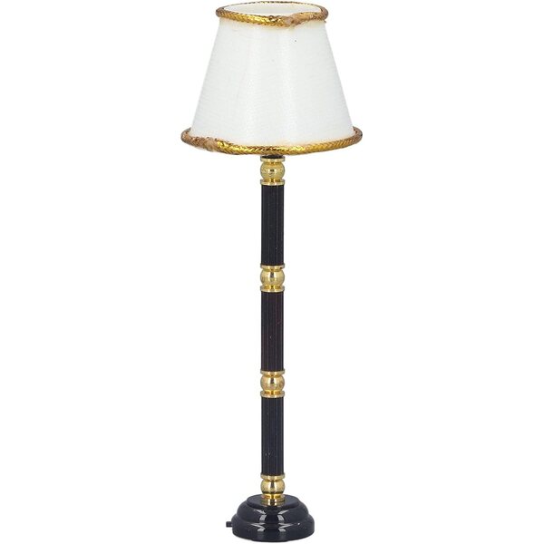 Miniatur-LED-Puppenhaus-Stehlampe aus Metall 12 cm