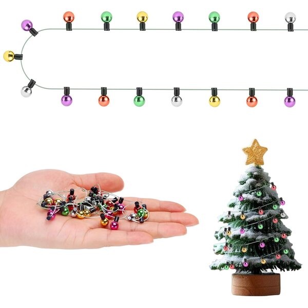 Luci Fatate in Miniatura 1m per Casa delle Bambole Natale e Decorazioni Miniature