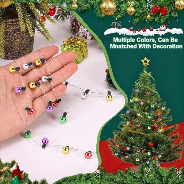 1 m Miniatur-Lichterkette für Weihnachtspuppenhäuser und Miniaturdekorationen