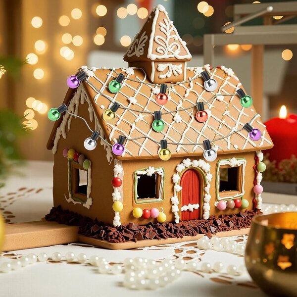 1 m Miniatur-Lichterkette für Weihnachtspuppenhäuser und Miniaturdekorationen