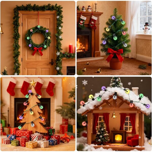 1 m Miniatur-Lichterkette für Weihnachtspuppenhäuser und Miniaturdekorationen
