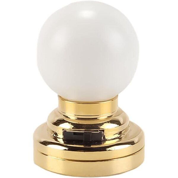 Lampadario in metallo oro per casa delle bambole scala 1:12 con luce a batteria