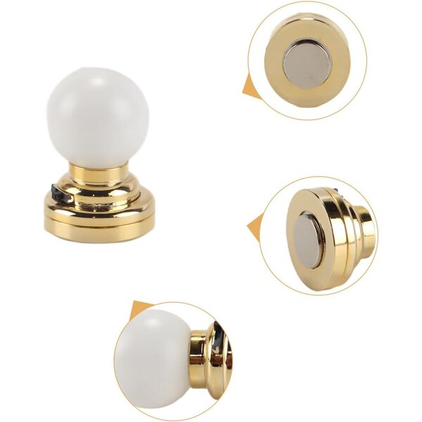 Lampadario in metallo oro per casa delle bambole scala 1:12 con luce a batteria