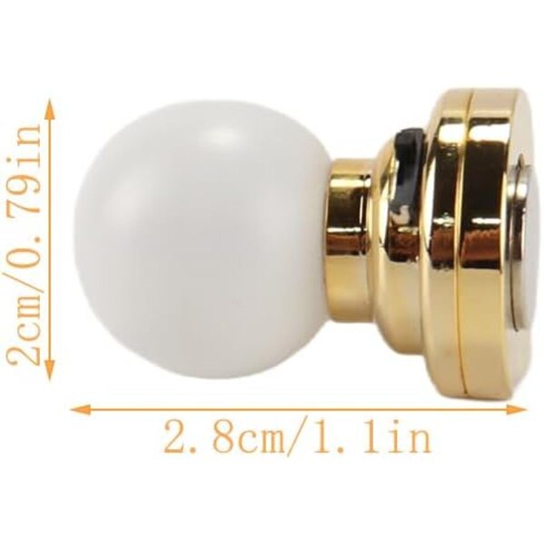 Lampadario in metallo oro per casa delle bambole scala 1:12 con luce a batteria