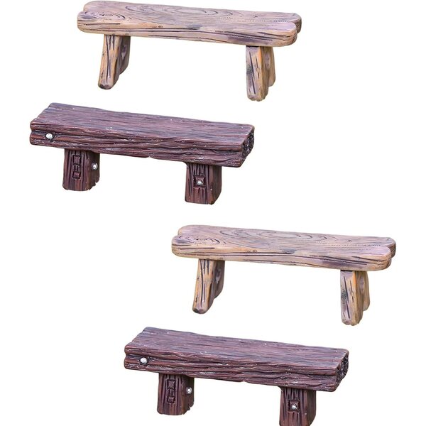 Set 4 Panchine Miniatura per Giardino delle Fate e Casa delle Bambole – DDHHCP