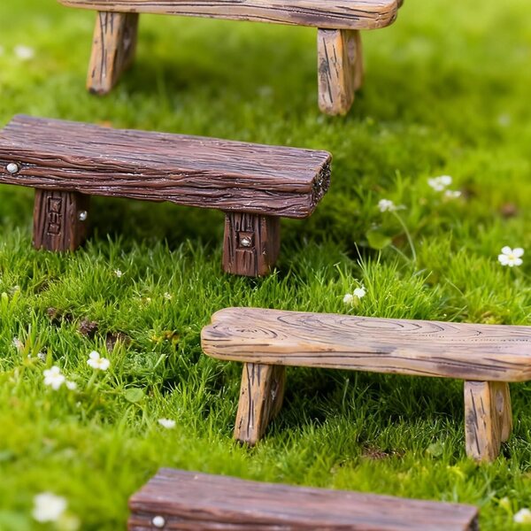 Set 4 Panchine Miniatura per Giardino delle Fate e Casa delle Bambole – DDHHCP