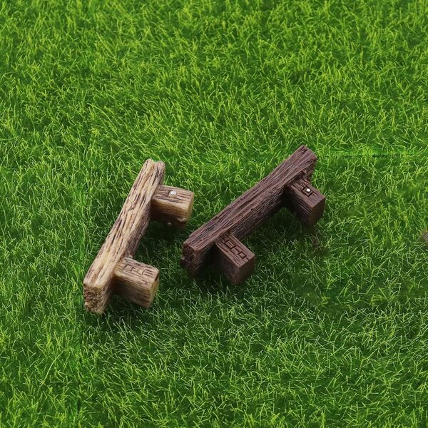 Set 4 Panchine Miniatura per Giardino delle Fate e Casa delle Bambole – DDHHCP