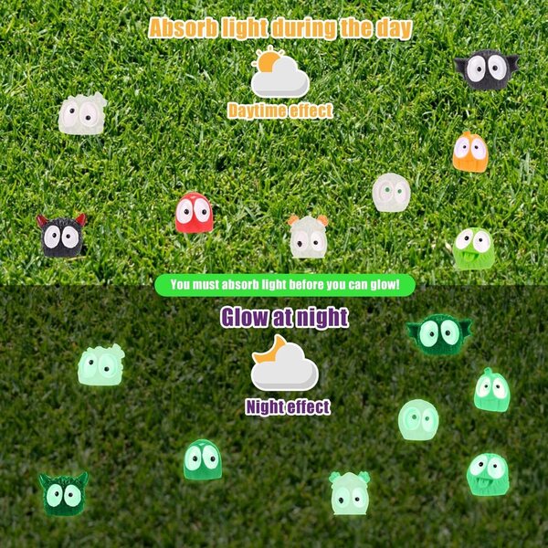 Lyreh 40pz Decorazioni Specchietti Auto in Resina Luminosi Mini Sprite 1x1cm