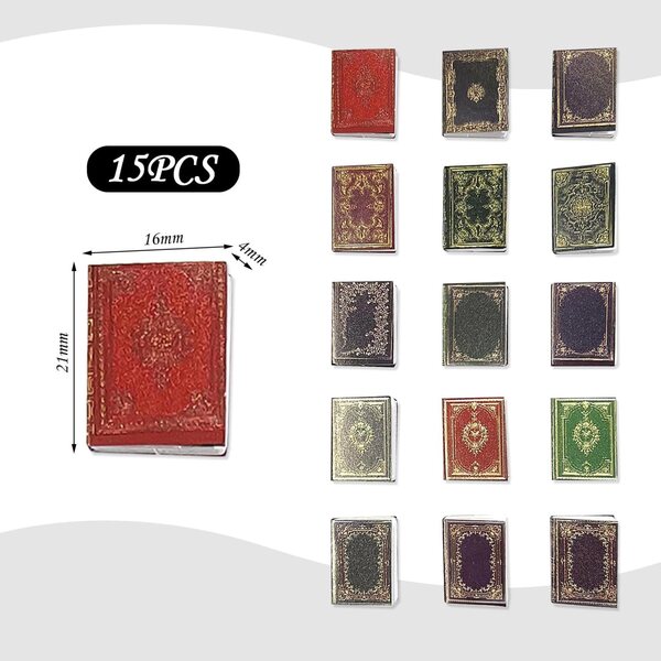 Mini Libri Multicolore 15 pezzi per Casa delle Bambole e Micro Paesaggi Creativi