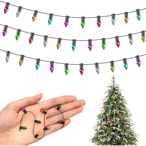 Mini Lichterkette Wichtel per Casa delle Bambole, Decorazione Natalizia Colorata 1m