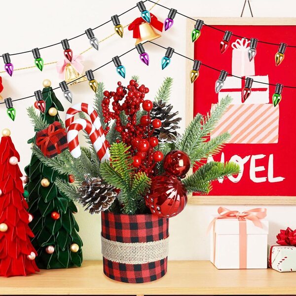 Mini Lichterkette Wichtel per Casa delle Bambole, Decorazione Natalizia Colorata 1m