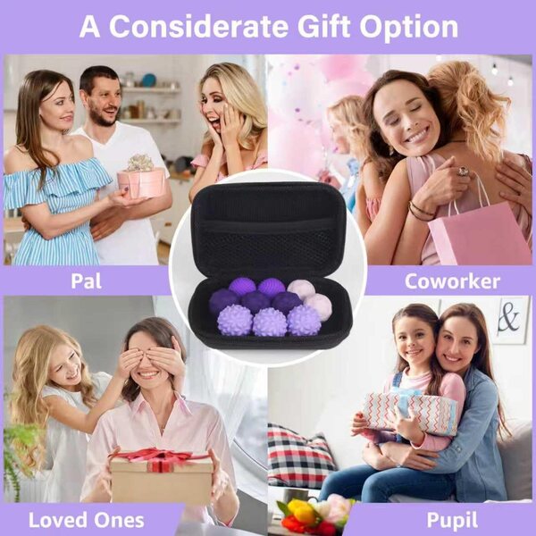 Palline magnetiche antistress in silicone LIAILA, set da 10 giocattoli sensoriali viola