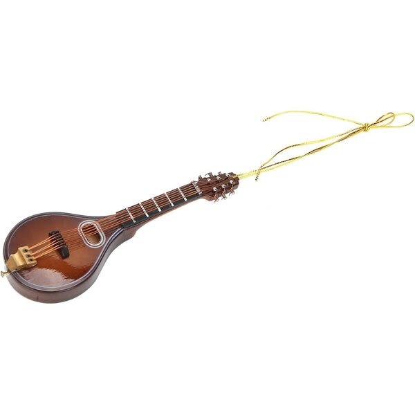 Akozon Mandolino Miniatura in Legno 12 cm - Decorazione Elegante per Casa e Collezioni