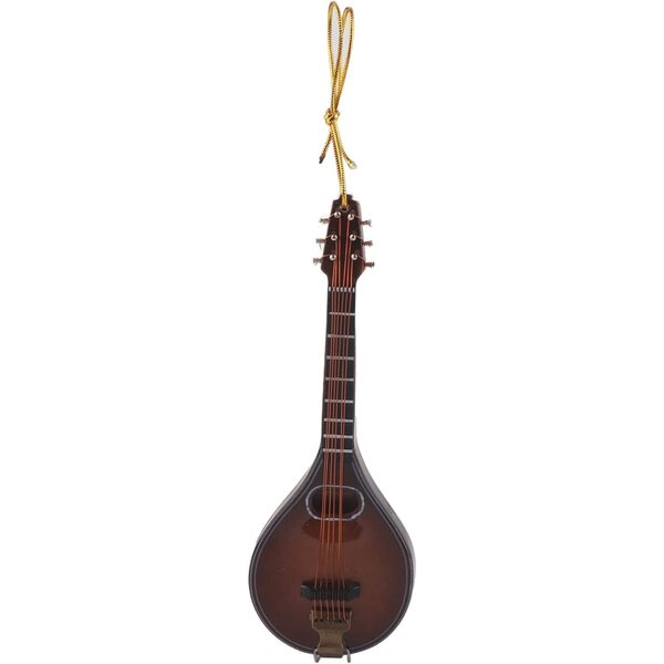 Akozon Mandolino Miniatura in Legno 12 cm - Decorazione Elegante per Casa e Collezioni