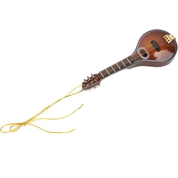Akozon Mandolino Miniatura in Legno 12 cm - Decorazione Elegante per Casa e Collezioni