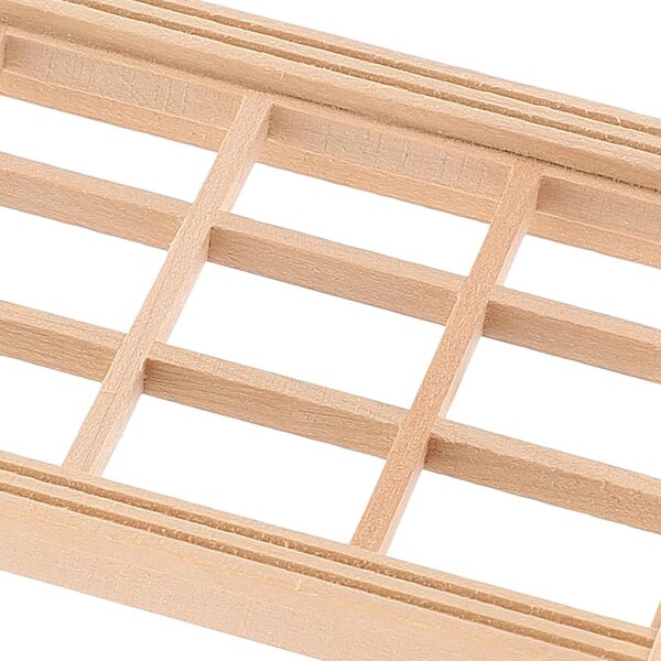 Mini-Holzfenster für Puppenhäuser, 4 Stück, 1:12, realistische Dekoration